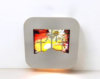 Décoration de Pâques, veilleuse LED unique à capteur avec visage interchangeable, cadeau religieux de Pâques pour maman ou grand-mère, décoration d'intérieur faite main