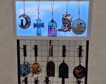 Présentoir Sun Catcher pour salons d'artisanat, panneau rétroéclairé pour événements, vendeurs ou commerces de détail