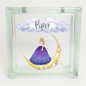 Personalized Girls Savings Bank, Piggy Bank, Coin Jar, Boho Tweens, Teens Bedroom Decor, Most Popular Gift for Tweens, Teens, Moon Princess Design #1