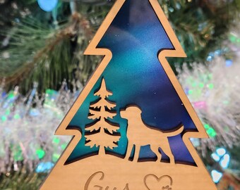 Cadeau pour propriétaire de chien, cadeau de Noël unique pour amoureux des chiens, décoration de Noël personnalisée pour chien, décoration commémorative, décoration pour nouveau chiot