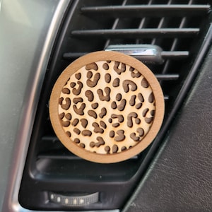 Cheetah Print Car Accessory, Vent Clip Air Freshener Diffuser , Essential Oil Freshie for Car, Gift for Cheetah Print Lover, New Driver Gift