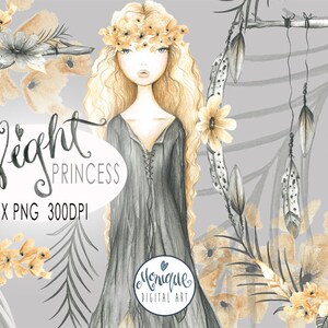 Planner Girl Clipart,Illustration de mode,aquarelle,Bouquet,fleurs,plumes,Planner Stickers,couronne florale, planner graphics,planner girl