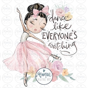 Ballet Sublimatie Design Download, Ballerina Digital Download, Commercieel Gebruik, Handgetekende Ballerina PNG, instant download, Sublimatie kunst