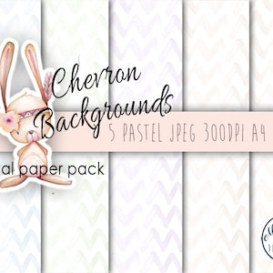 Carte digitali Chevron, Soft pastello sfondo, planner, tessuto, bosco, adesivi, fondale, baby shower, inviti