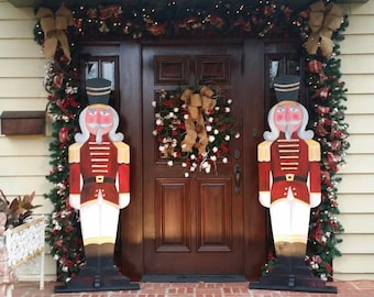 nutcracker soldier handpainted wooden soldier for indooroutdoor life size nutcracker entry way holiday decor christmas tradition decor - Christmas Decorations Wooden Soldiers nutcracker soldier handpainted wooden soldier for indooroutdoor life size nutcracker entry way holiday decor christmas tradition decor - Christmas Decorations Wooden Soldiers