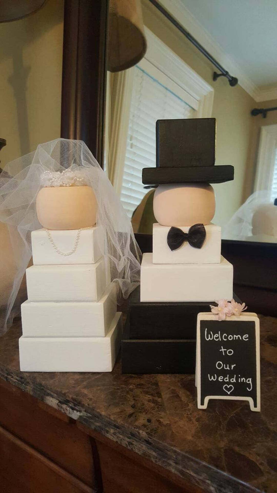 Bridal Shower Decoration, Wedding Decor, Couple, Bride & Groom, Rustic ...
