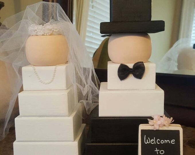 Bridal Shower Decoration, Wedding Decor, Couple, Bride & Groom, Rustic