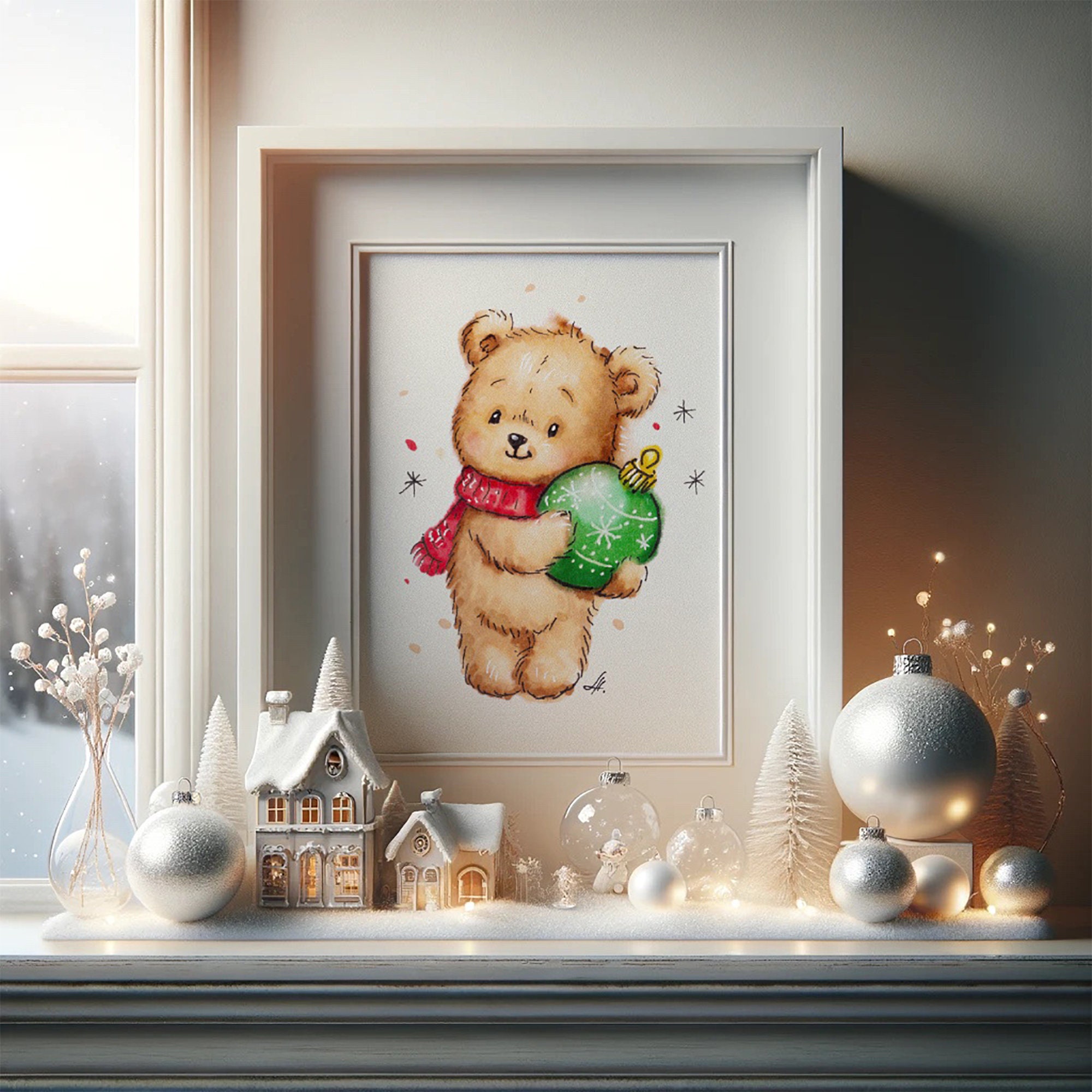 Teddy Bear With Heart Balloon Art Print by Anna Abramskaya - Fine Art  America