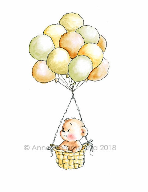 teddy with balloon