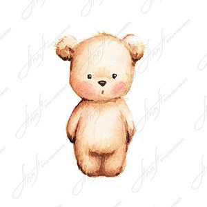 Decorazione da parete per la cameretta dei bambini dell'orsacchiotto. Illustrazione per bambini. Arte stampabile. Archivio digitale. Download istantaneo.