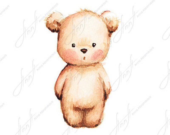 Teddy Bear Nursery Wall Decor. Children's Illustration. Etsy