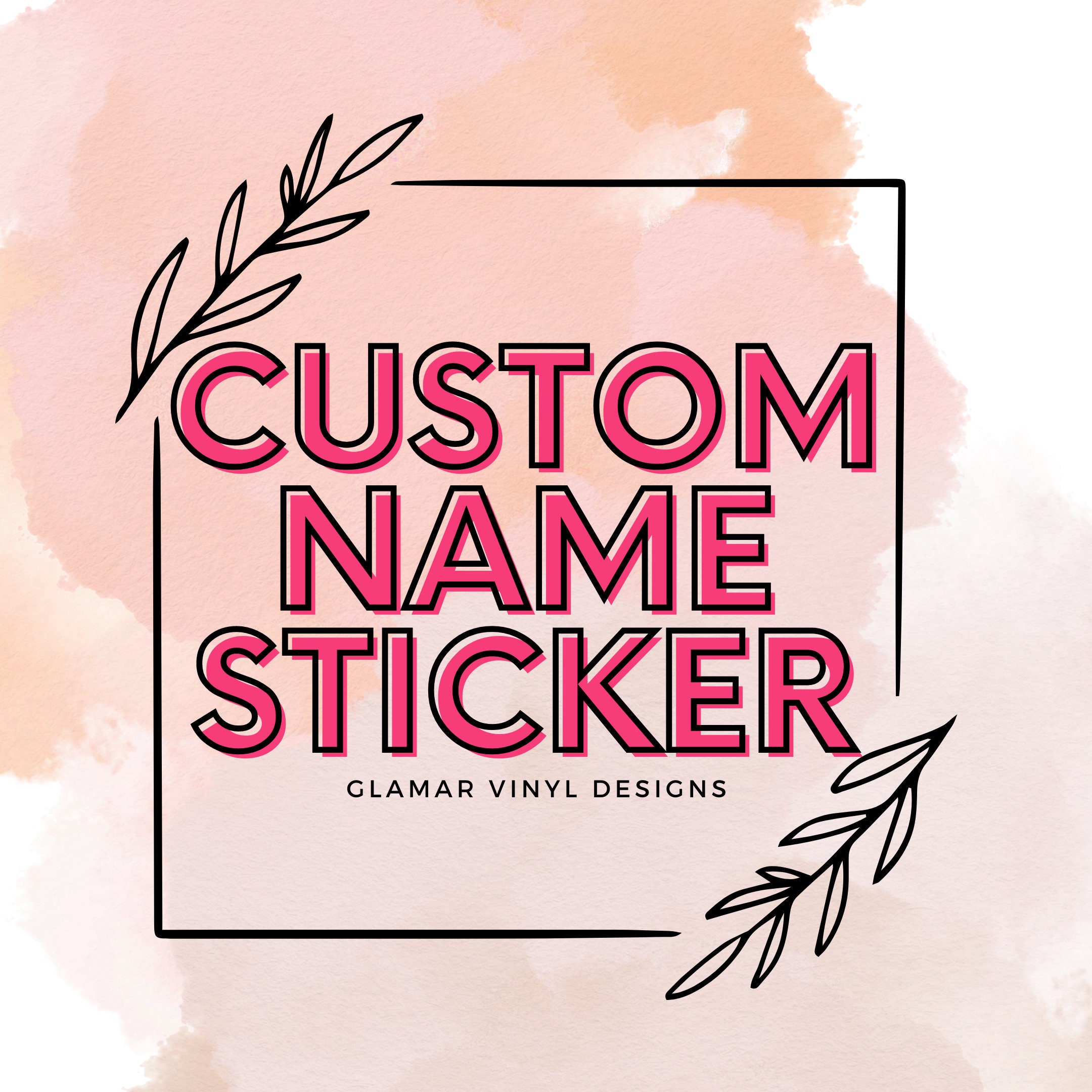 Custom Name Sticker Business Sticker Personalized Sticker Etsy