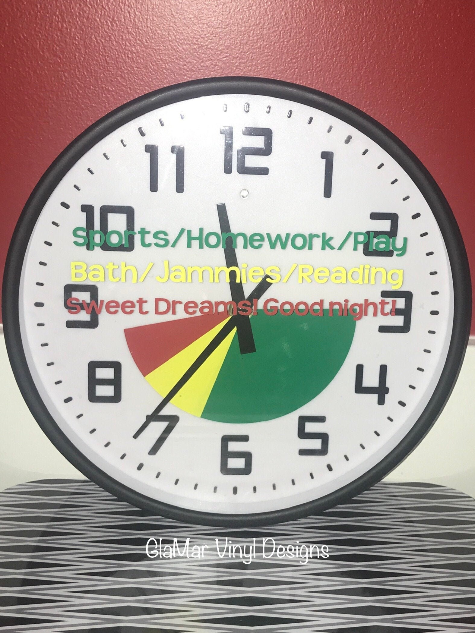 Customizable Routine Clock Kids Clock Bedtime Clock Time Etsy