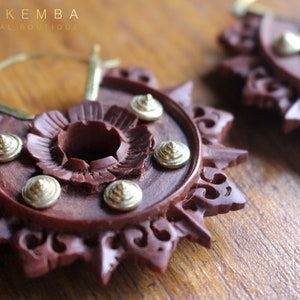 WOODEN EARINGS, spiral earrings, hooped earrings, tribal earrings, steampunk earrings, wood earrings, festival style earrings