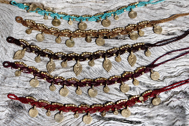 MACRAME ANKLE BRACELET, Macramé Anklet, Bohemian Jewelry, Hippie Ankle