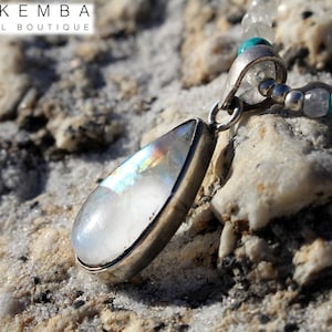 MOONSTONE NECKLACE, turquoise necklace, silver necklace, gemstone necklace, crystal necklace