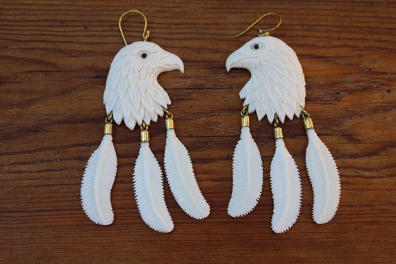 PENDIENTES DE ÁGUILA pendientes de águila blanca pendientes - Etsy México