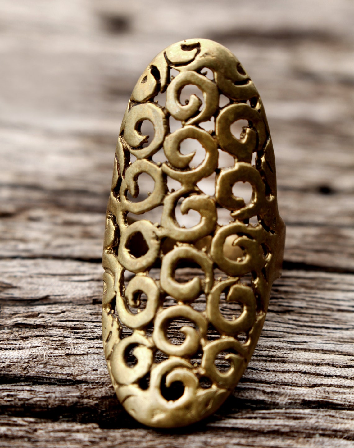 BRASS RING Ornate Brass Jewelry Unique Jewelry Hippiechic Etsy