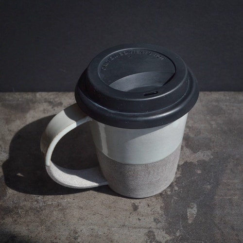 Large Travel Mug With Silicone Snap Lid Handcrafted Travel Etsy