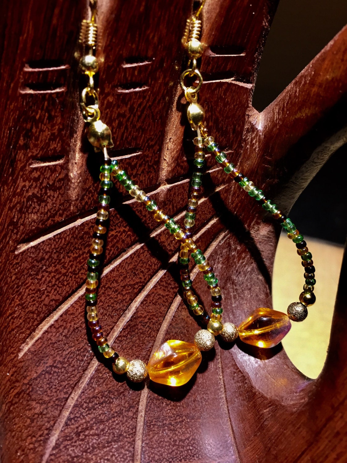 Variation on Seed Bead Loop Earrings - Etsy