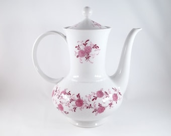 Seltmann Weiden Bavaria Porcelain Coffee Pot Annabell Pattern Pink White Floral