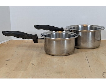 Cory Flavor Seal 18/8 3 Ply Stainless Steel 1 1/2 & 2 1/2 Quart Pots, No Lids