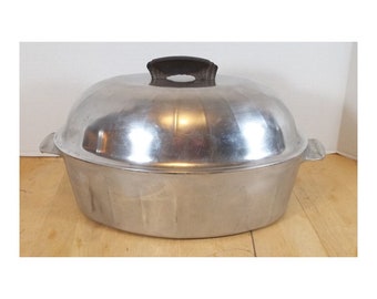 Vintage Household Institute Aluminum Roasting Pan With Self Basting Lid