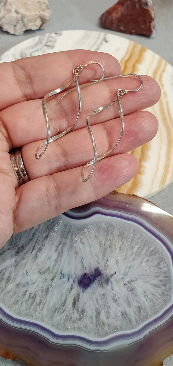 Twisted Circle Dangle Earrings - image 1