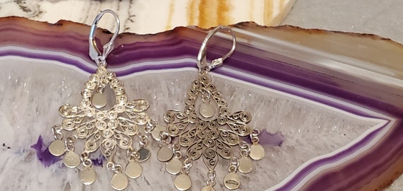 Abstract Design Dangle Earrings - image 5