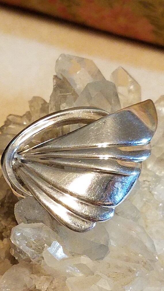 Abstract Sterling Silver Pin - image 2