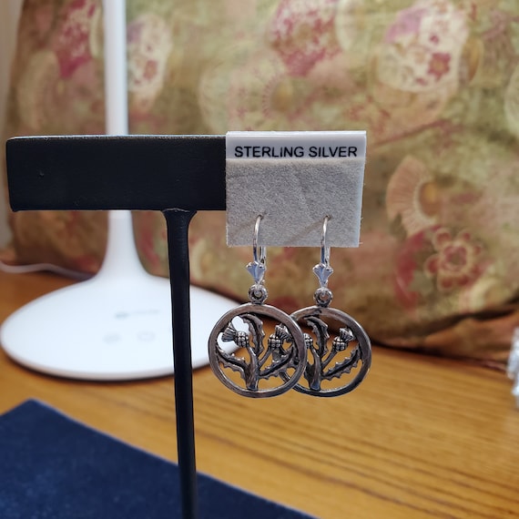 Scottish Thistle Dangle Earrings