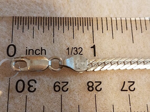 Rounded Herringbone Bracelet in Solid Sterling Si… - image 5