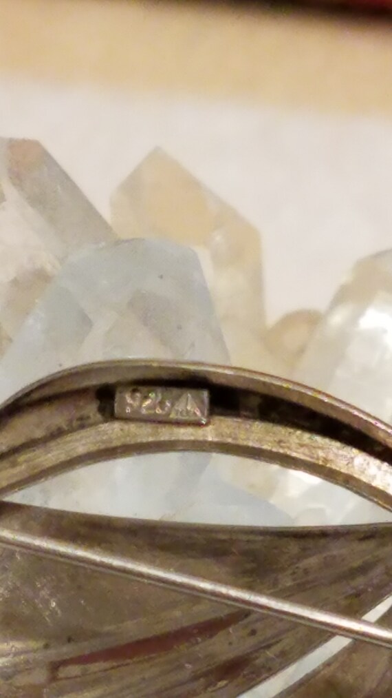 Abstract Sterling Silver Pin - image 4