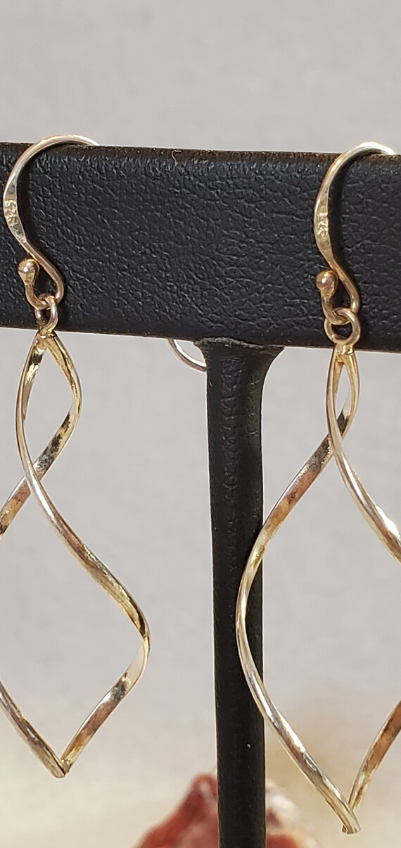 Twisted Circle Dangle Earrings - image 5