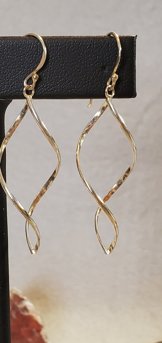Twisted Circle Dangle Earrings - image 2