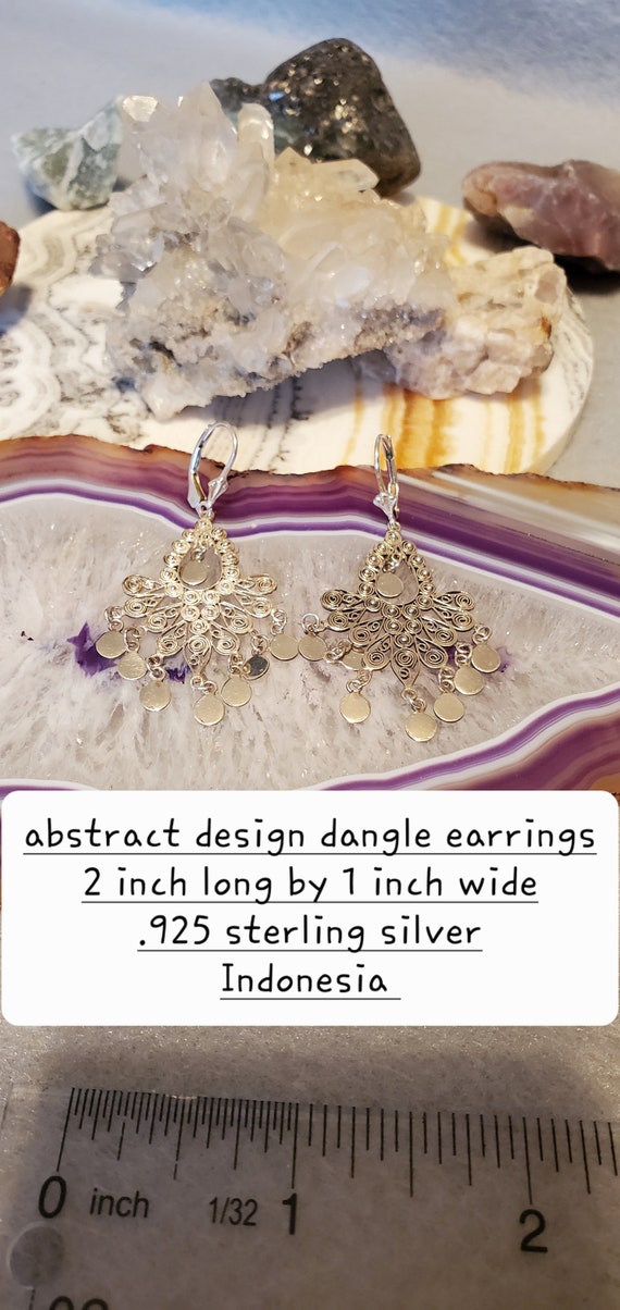 Abstract Design Dangle Earrings - image 3