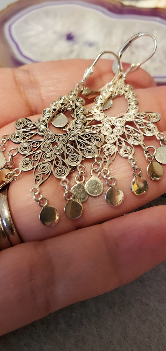 Abstract Design Dangle Earrings - image 2