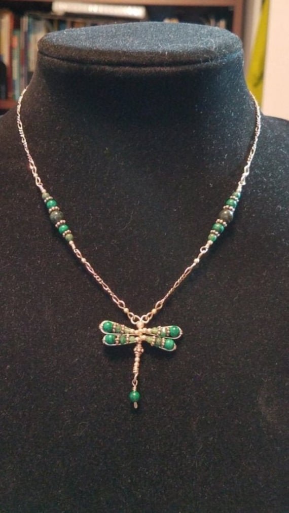 Dragonfly Malachite Necklace