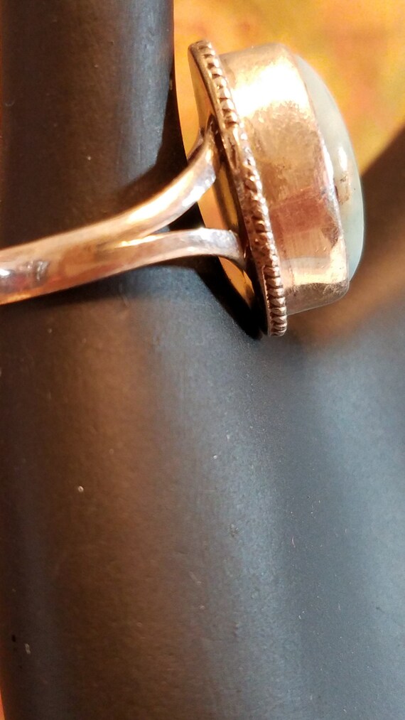 Larimar Ring, Marquise Cut, Sterling Silver (Size… - image 4