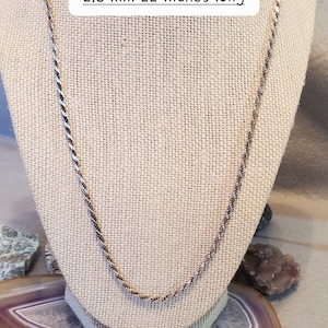 Diamond Cut Rope Chain 22 Inches