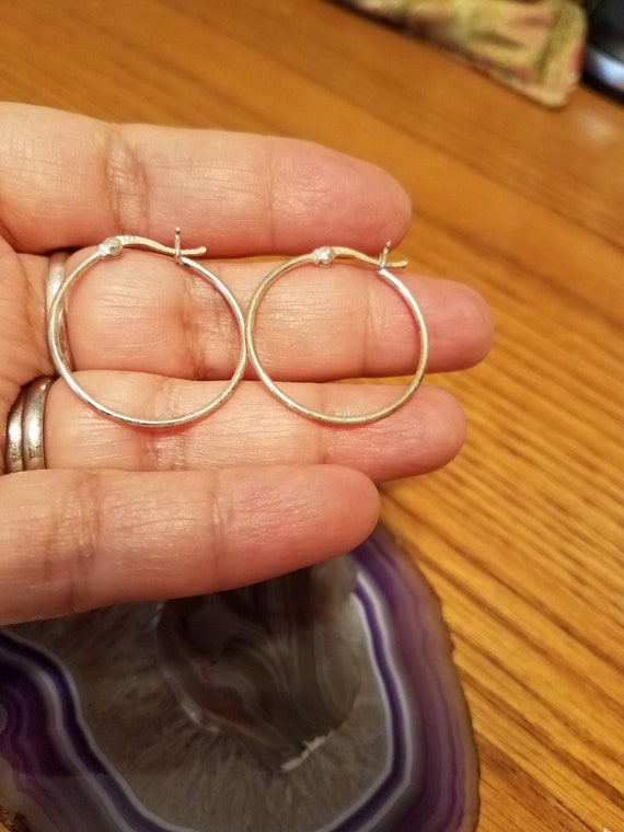Sterling Silver Hoop Earrings - image 5