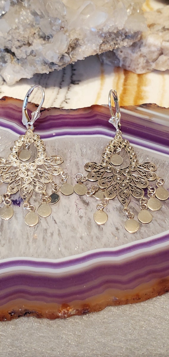 Abstract Design Dangle Earrings - image 7