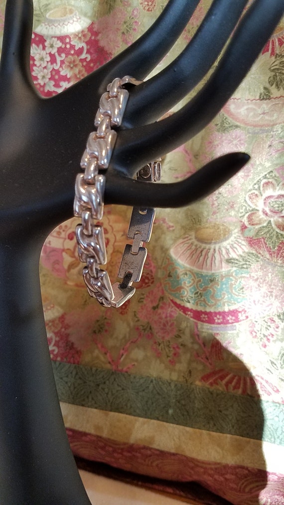 Sterling Silver X Link Bracelet