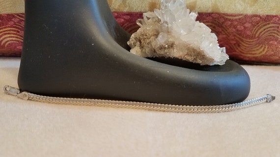 Rounded Herringbone Bracelet in Solid Sterling Si… - image 6