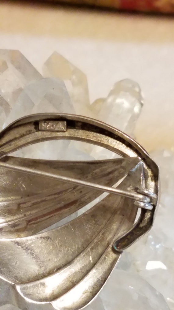 Abstract Sterling Silver Pin - image 6