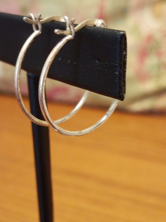 Sterling Silver Hoop Earrings - image 7
