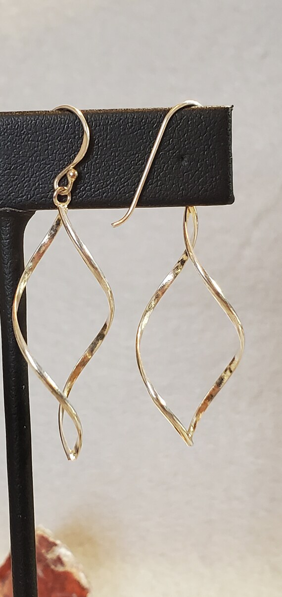 Twisted Circle Dangle Earrings - image 4