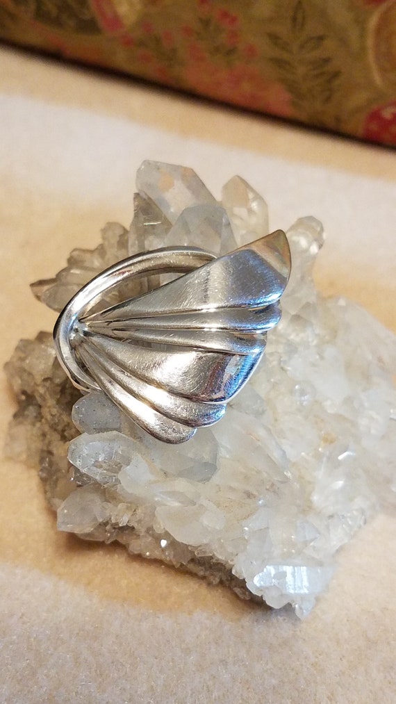 Abstract Sterling Silver Pin