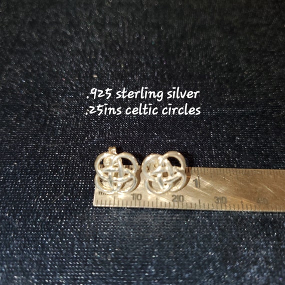 Celtic Circles Post/Stud Earrings - image 6