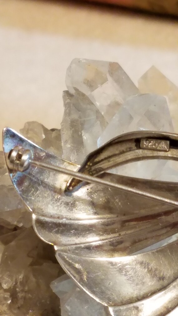 Abstract Sterling Silver Pin - image 5